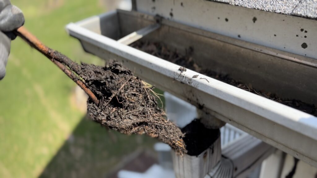 Clogged downspout