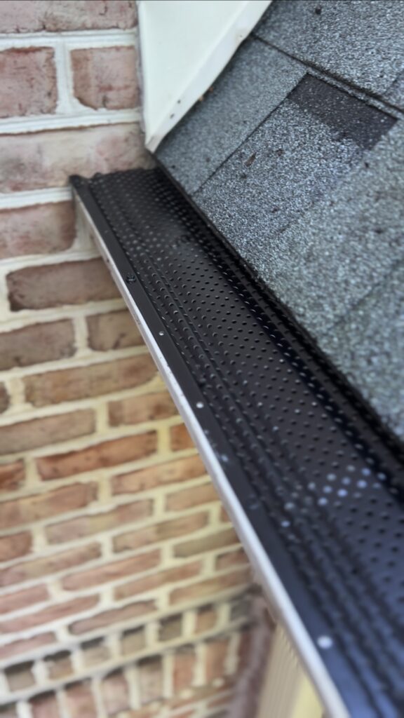 Gutter guards in Pennsylvania installed on a gutter system